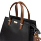 Stylish charcoal caramel handbag with dual handles and a sleek design for everyday use