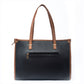 Charcoal caramel tote bag with sleek design and zippered pocket for added convenience