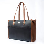 Charcoal caramel tote bag with stylish design and spacious interior for everyday use
