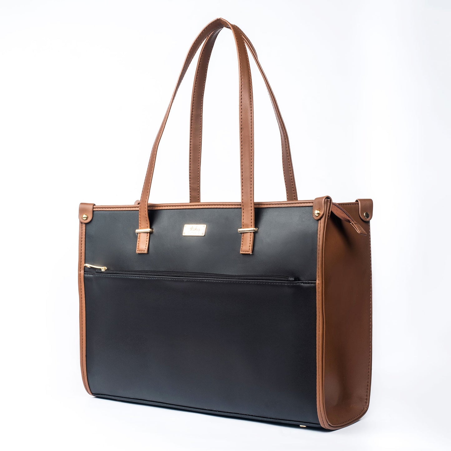 Charcoal caramel tote bag with stylish design and spacious interior for everyday use