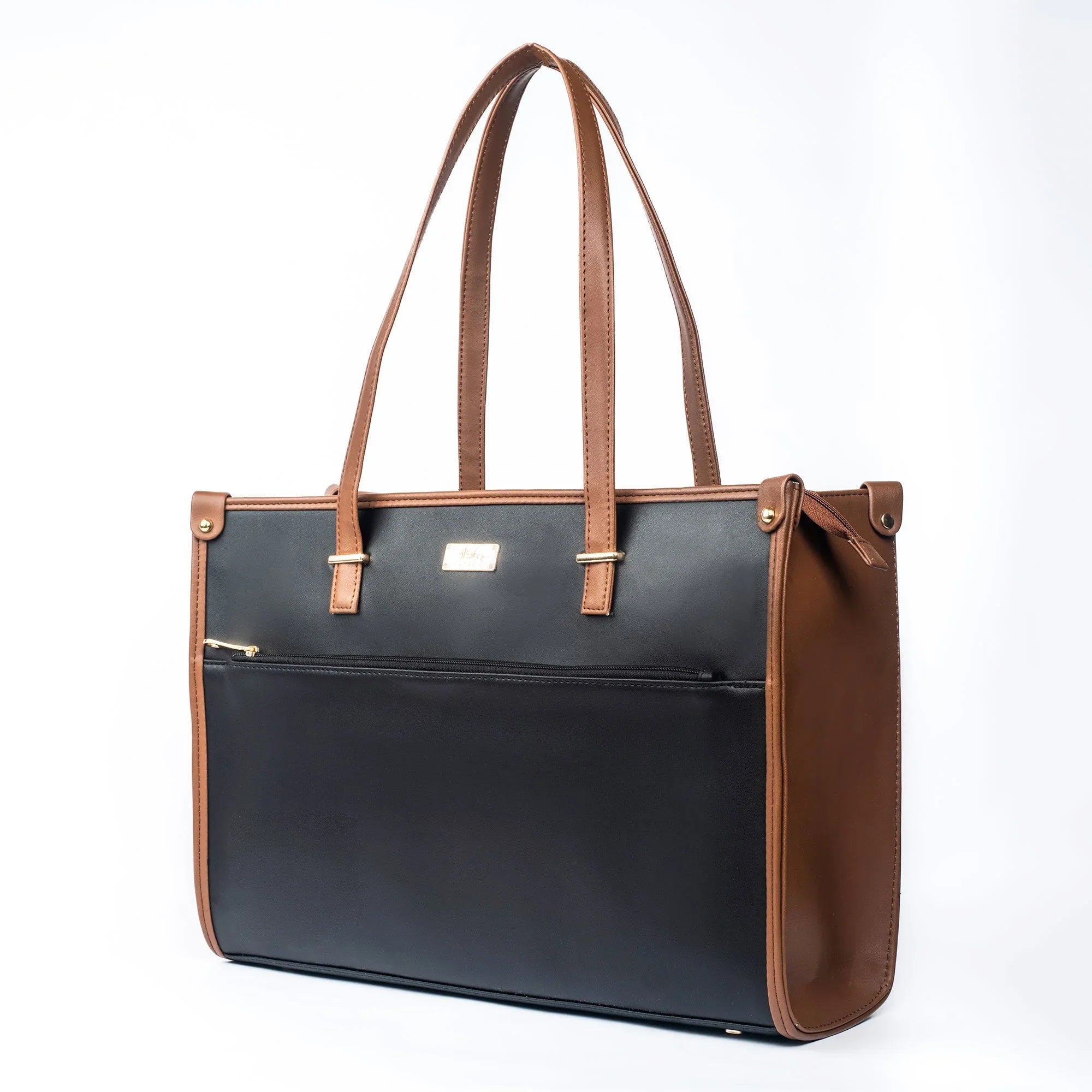 Charcoal caramel tote bag with stylish design and spacious interior for everyday use