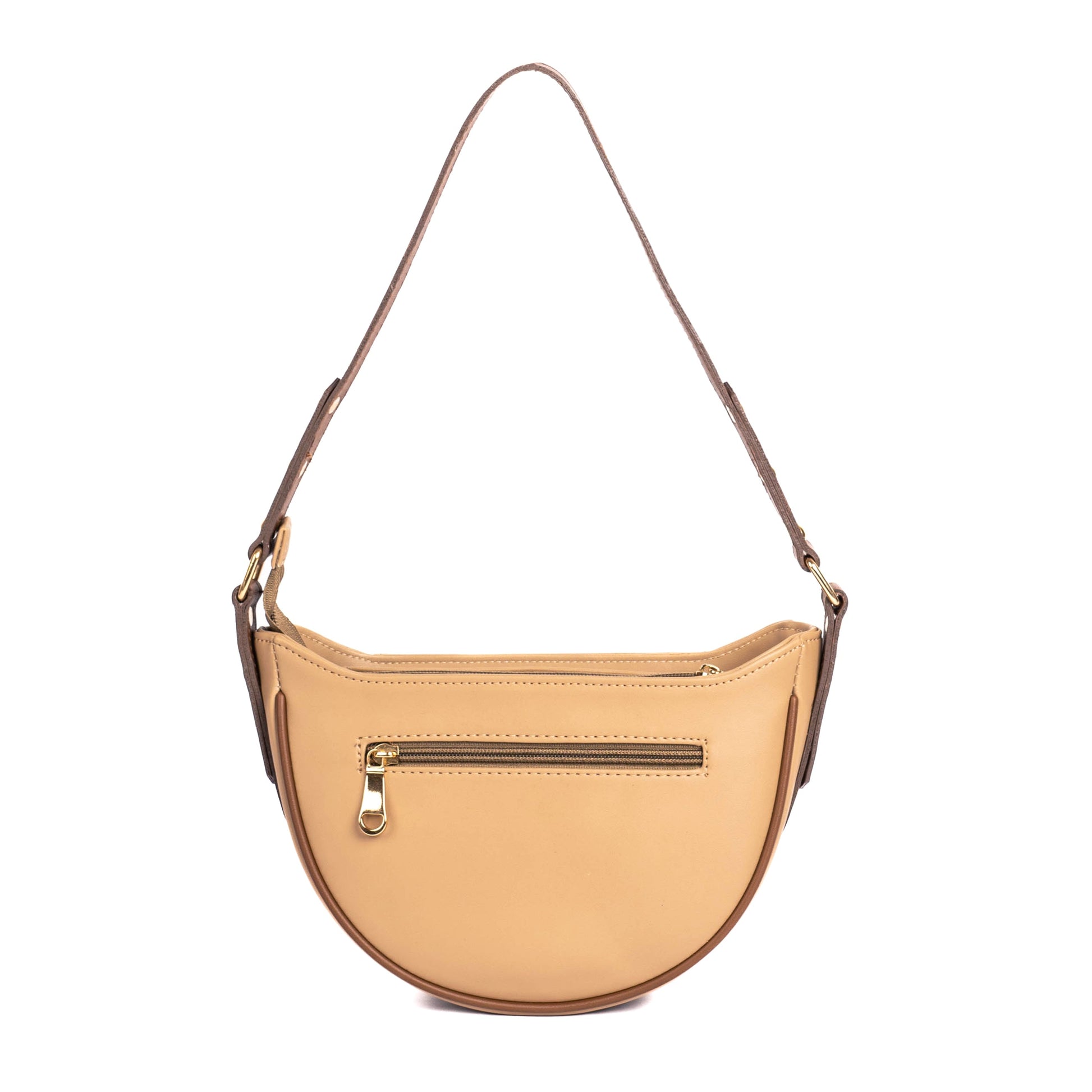 Cinnamon cocoa hobo bag with a sleek design and stylish shoulder strap by Stylera