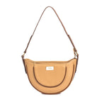 Cinnamon cocoa hobo bag by Stylera with a stylish curved design and adjustable strap