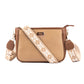 Cinnamon cocoa sling bag with a stylish patterned strap and a sleek design for casual outings