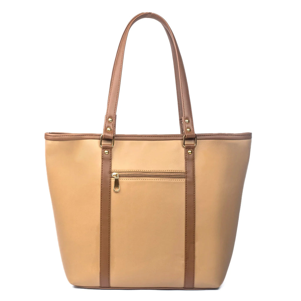 Stylish cinnamon cocoa tote bag by Stylera with spacious design and sturdy handles for everyday use