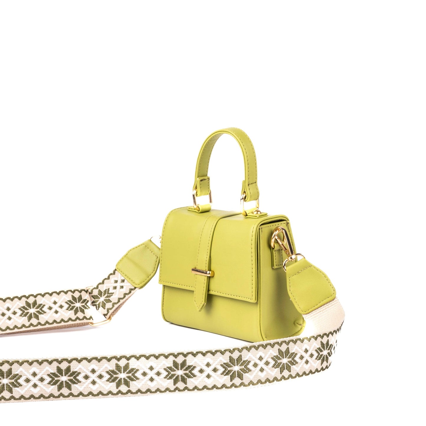 Stylera citrus color shoulder bag with decorative strap for stylish everyday use