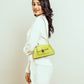 Citrus mini baguette bag in bright green, perfect for stylish outings and accessorizing outfits