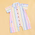 Stylera colorful summer playsuit with striped design and button closure for kids