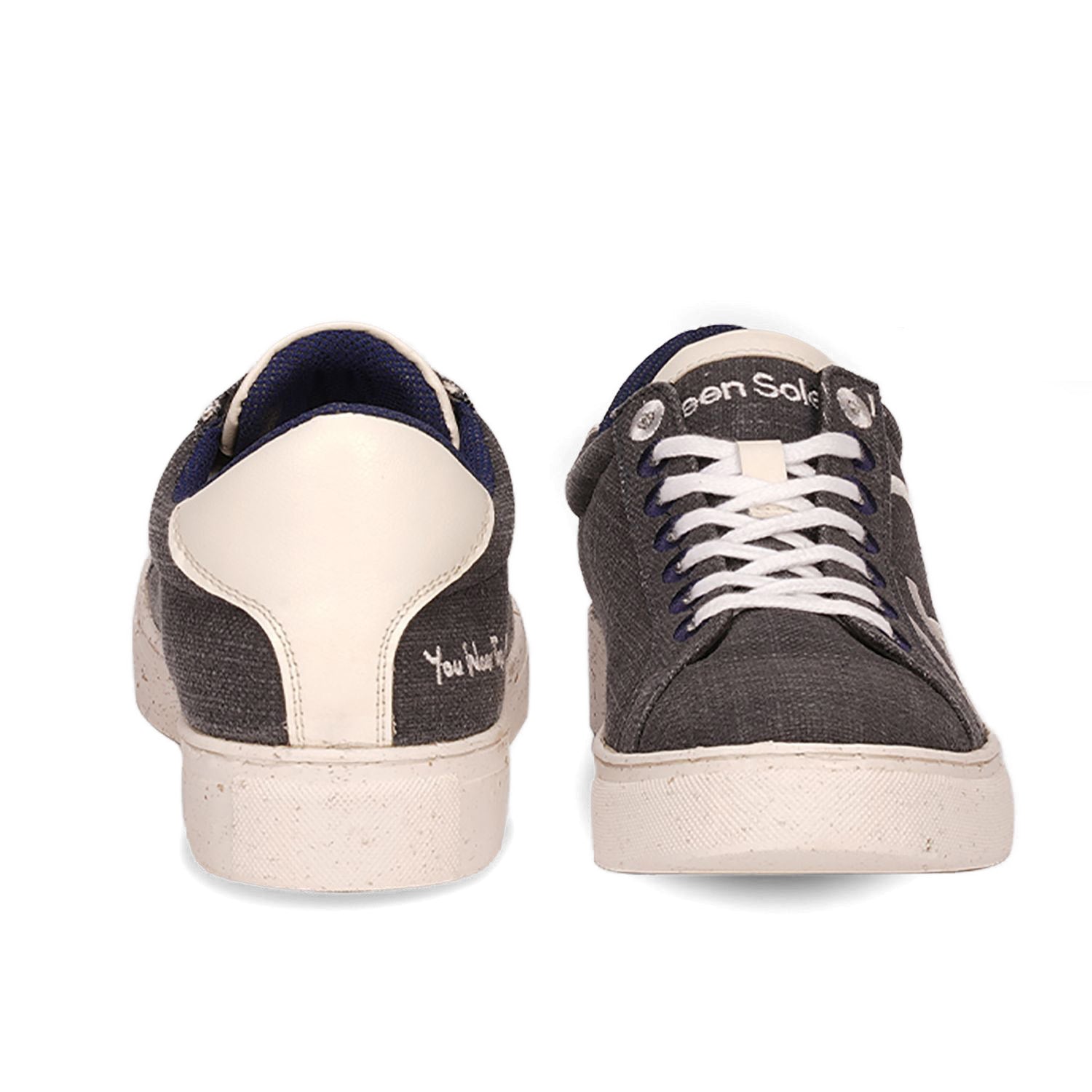 Stylera comfortable everyday shoes in gray with stylish back design and lace-up front