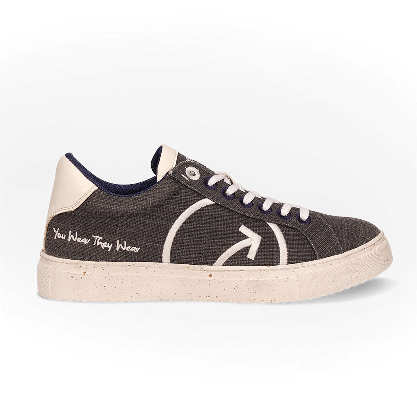 Stylera sneaker in gray canvas, stylish design, perfect as comfortable everyday shoes