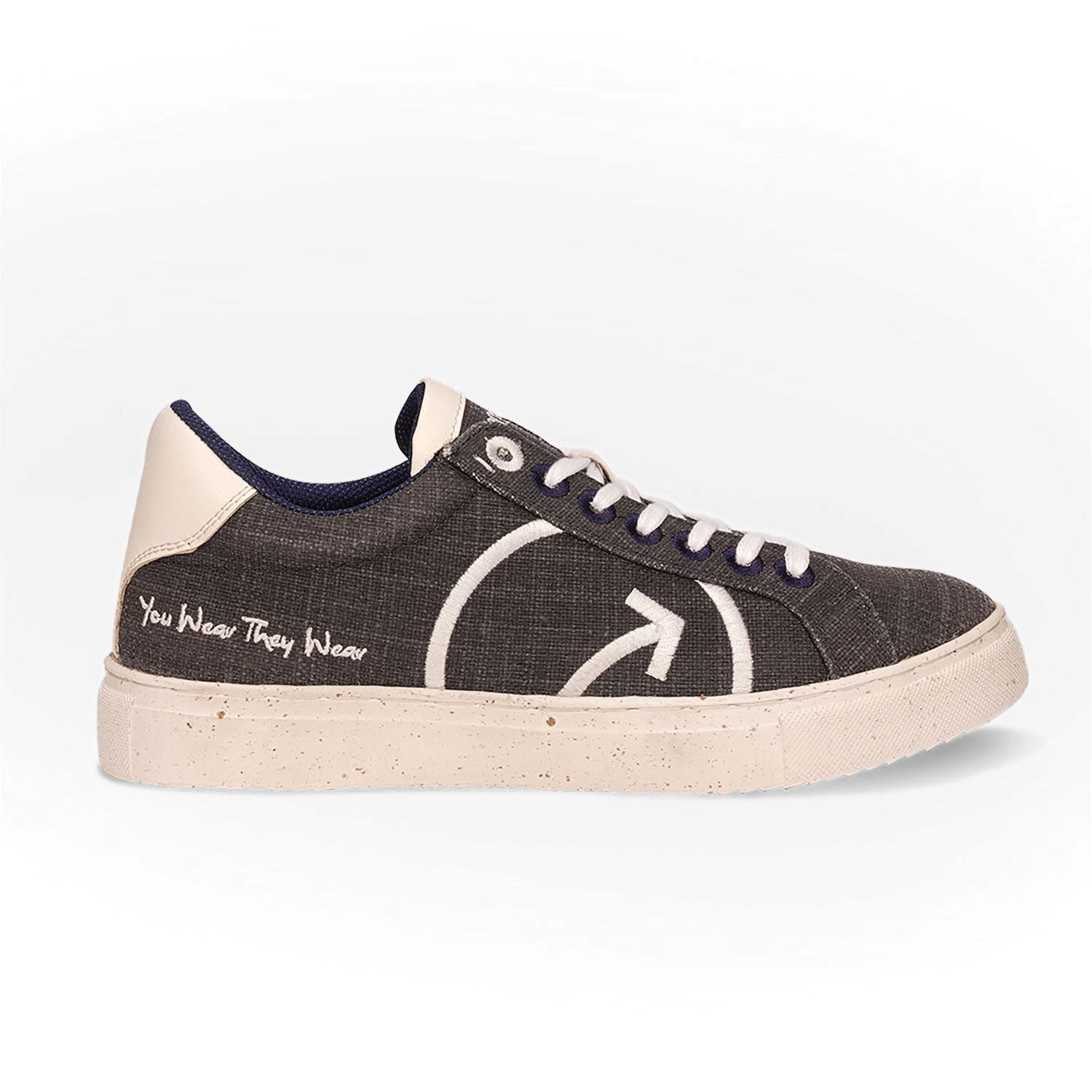 Stylera sneaker in gray canvas, stylish design, perfect as comfortable everyday shoes