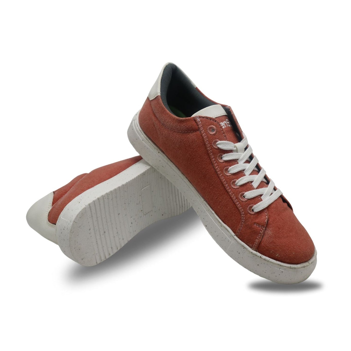 Stylish Stylera comfortable everyday sneakers for women in a coral color with white soles