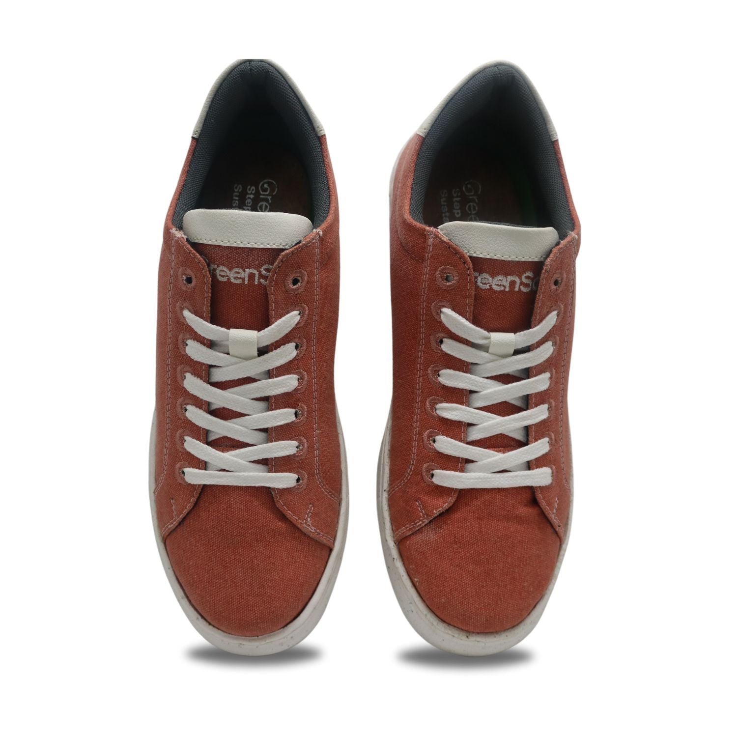 Stylera comfortable everyday sneakers for women in rust color with classic lace-up design