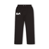 Stylera black sweatpants with elastic drawstring waist white logo on thigh comfortable everyday sweatpants