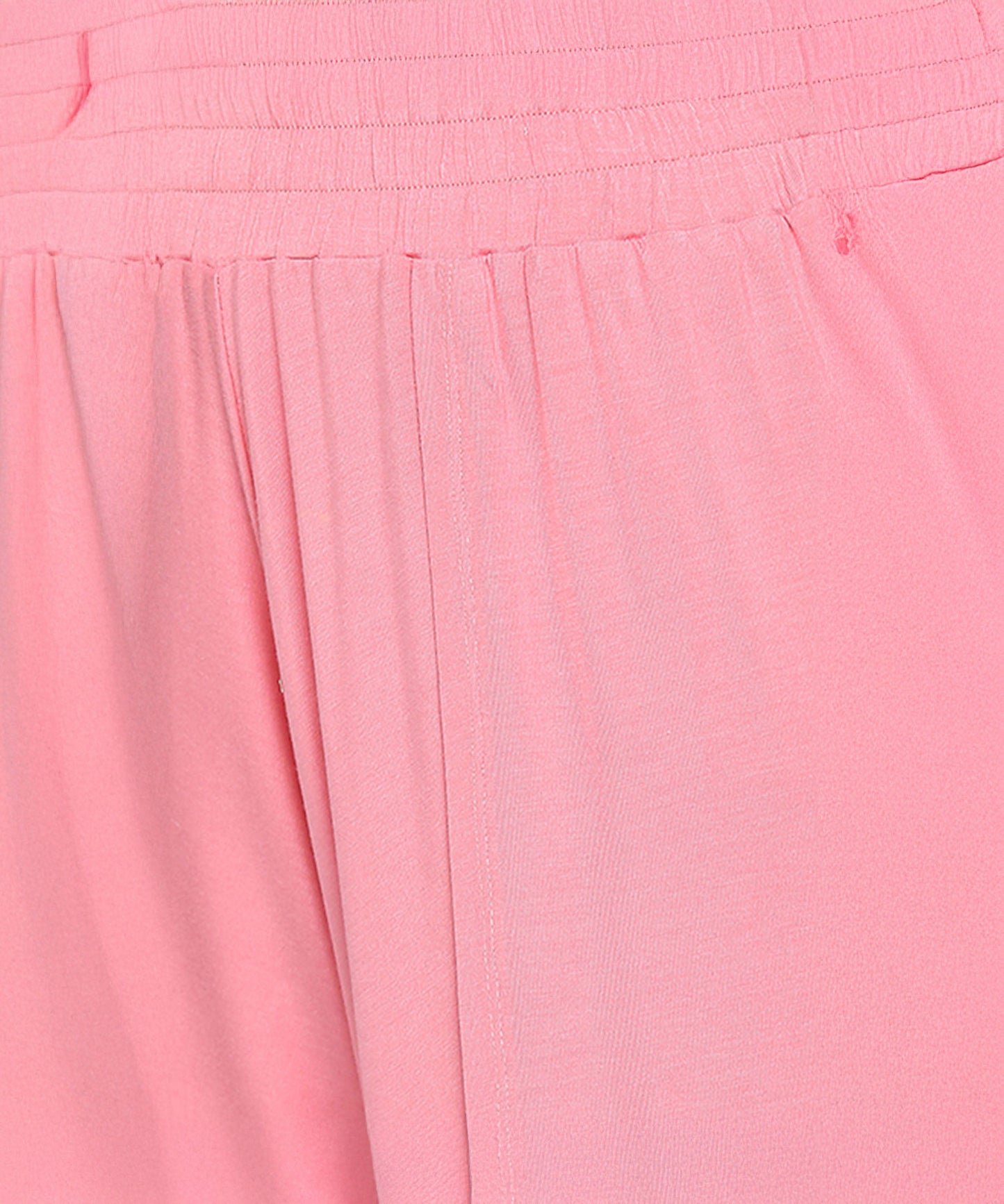Pink fabric detail of Stylera comfortable summer co-ord set featuring soft, breathable material