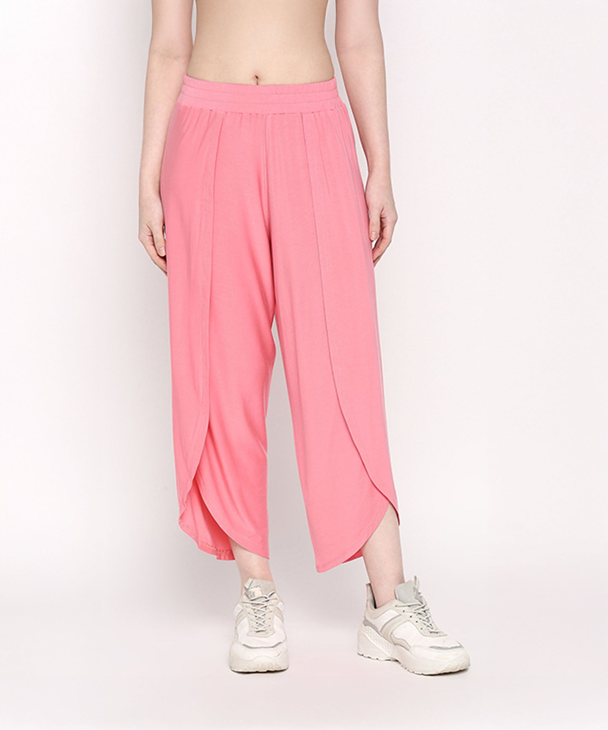 Stylera Comfortable Summer Co-Ord Set featuring lightweight, pink palazzo pants for a breezy look