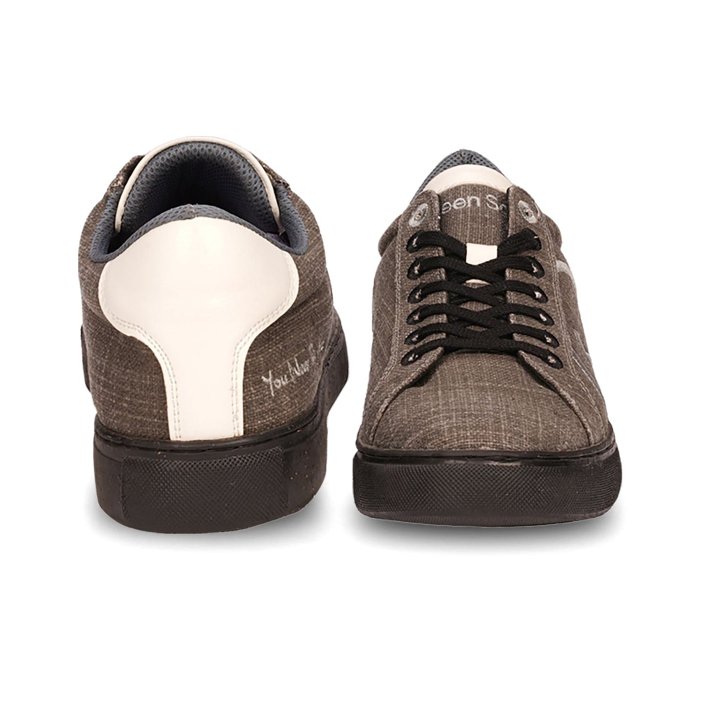 Stylera comfortable vegan casual shoes for women in gray with a stylish design and black laces