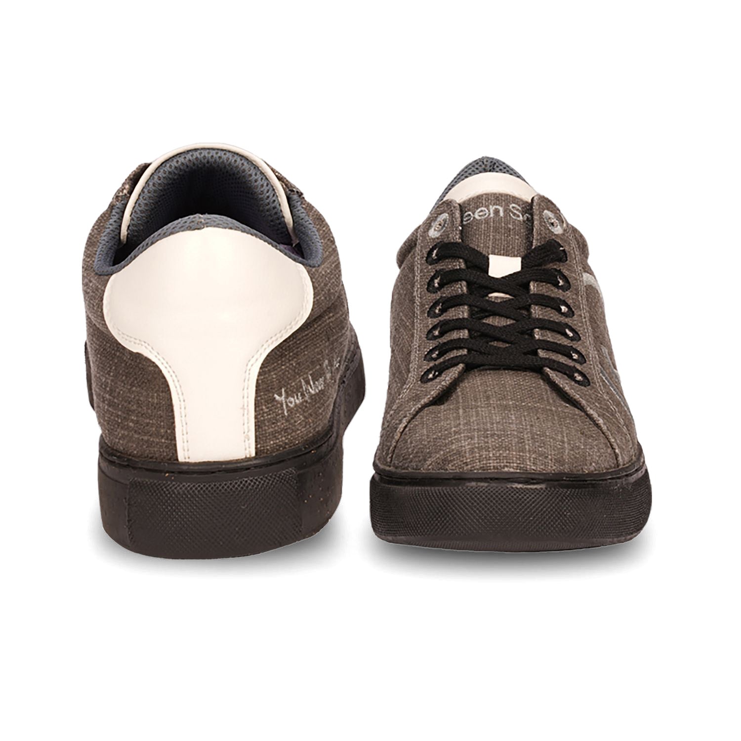 Stylera comfortable vegan casual shoes for women in gray with a stylish design and black laces
