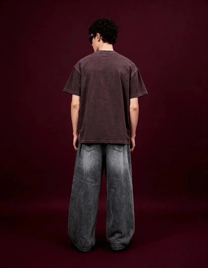 Desert Burn Brown Oversized T-Shirt Boozee