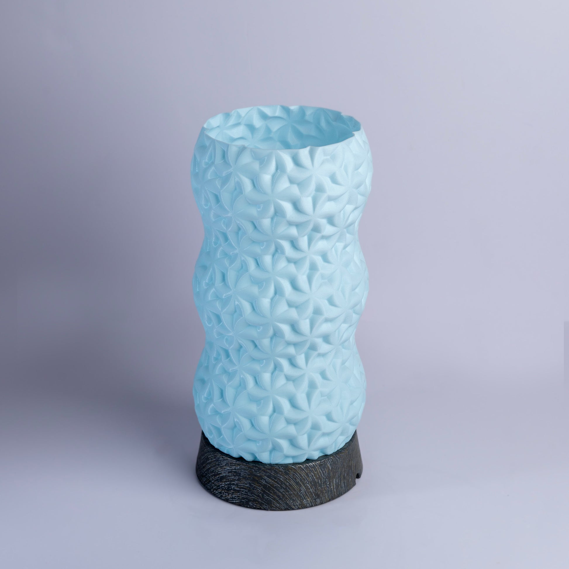 Sozori Contemporary Home Decor Lamp in Light Blue with Unique Textured Design