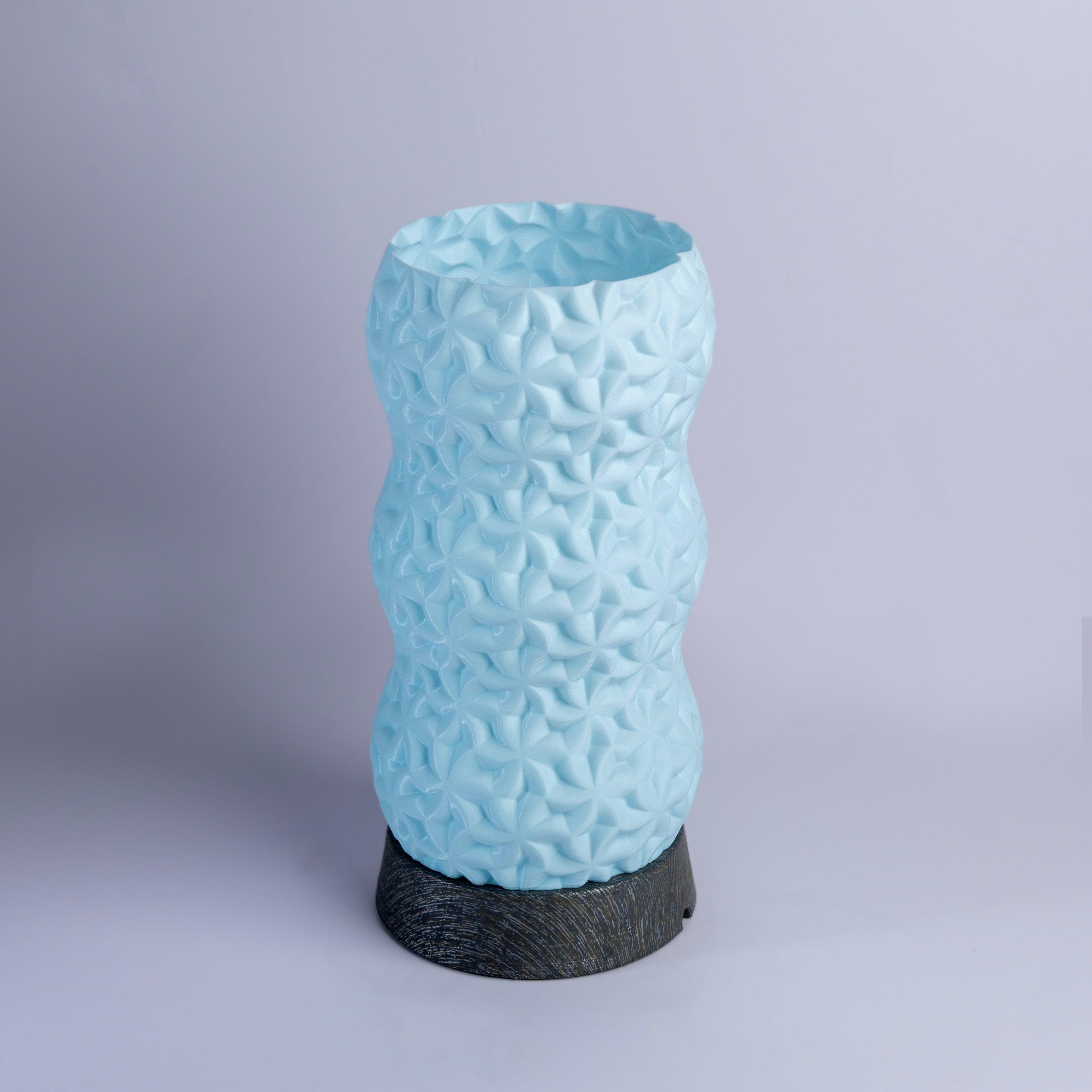 Sozori Contemporary Home Decor Lamp in Light Blue with Unique Textured Design