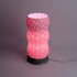 Sozori contemporary home decor lamp in pink with a unique textured design for stylish interiors
