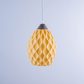 Sozori Premier Yellow Pendant Light for Contemporary Living Room Lighting with a Unique Honeycomb Design