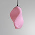Sozori contemporary pastel accent lamp in pink with a unique twisted design for modern decor