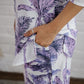 Stylera cotton printed co-ord set featuring a stylish palm leaf design with convenient pockets