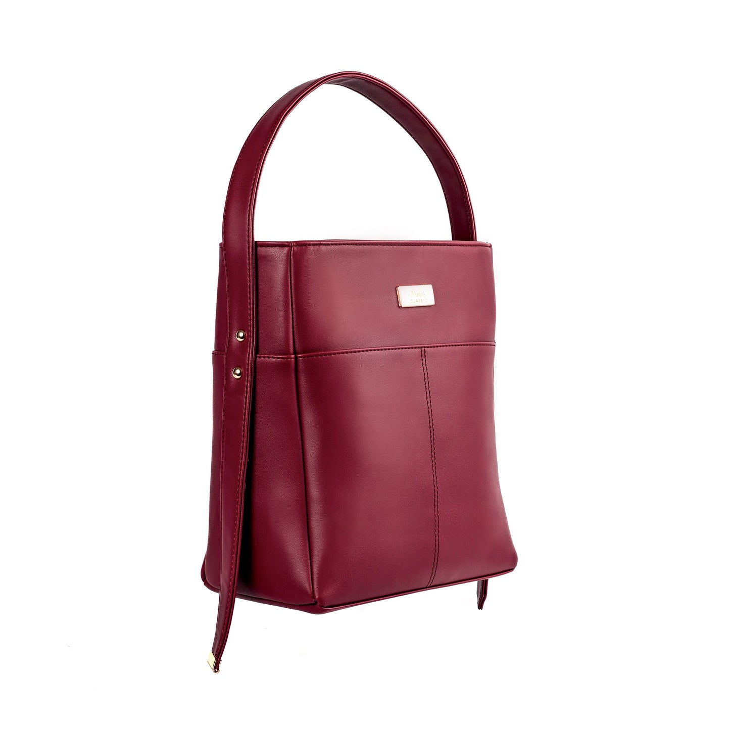Stylish crimson bucket bag for women by Stylera with a sleek design