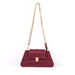 Crimson mini baguette bag by Stylera with gold chain strap and stylish design