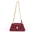 Crimson mini baguette bag by Stylera with gold chain strap and stylish design