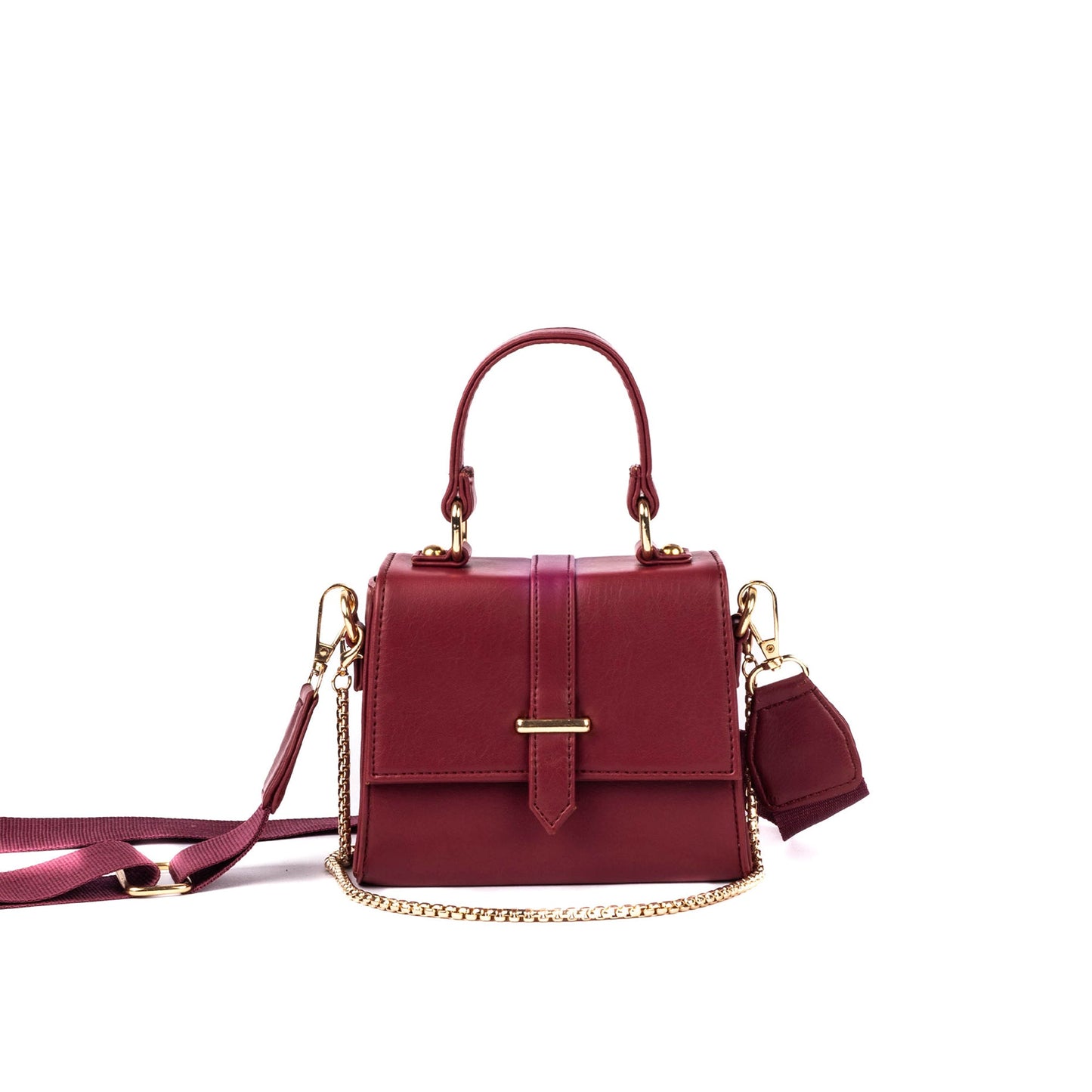 Elegant crimson mini sling bag from Stylera with adjustable strap and stylish design