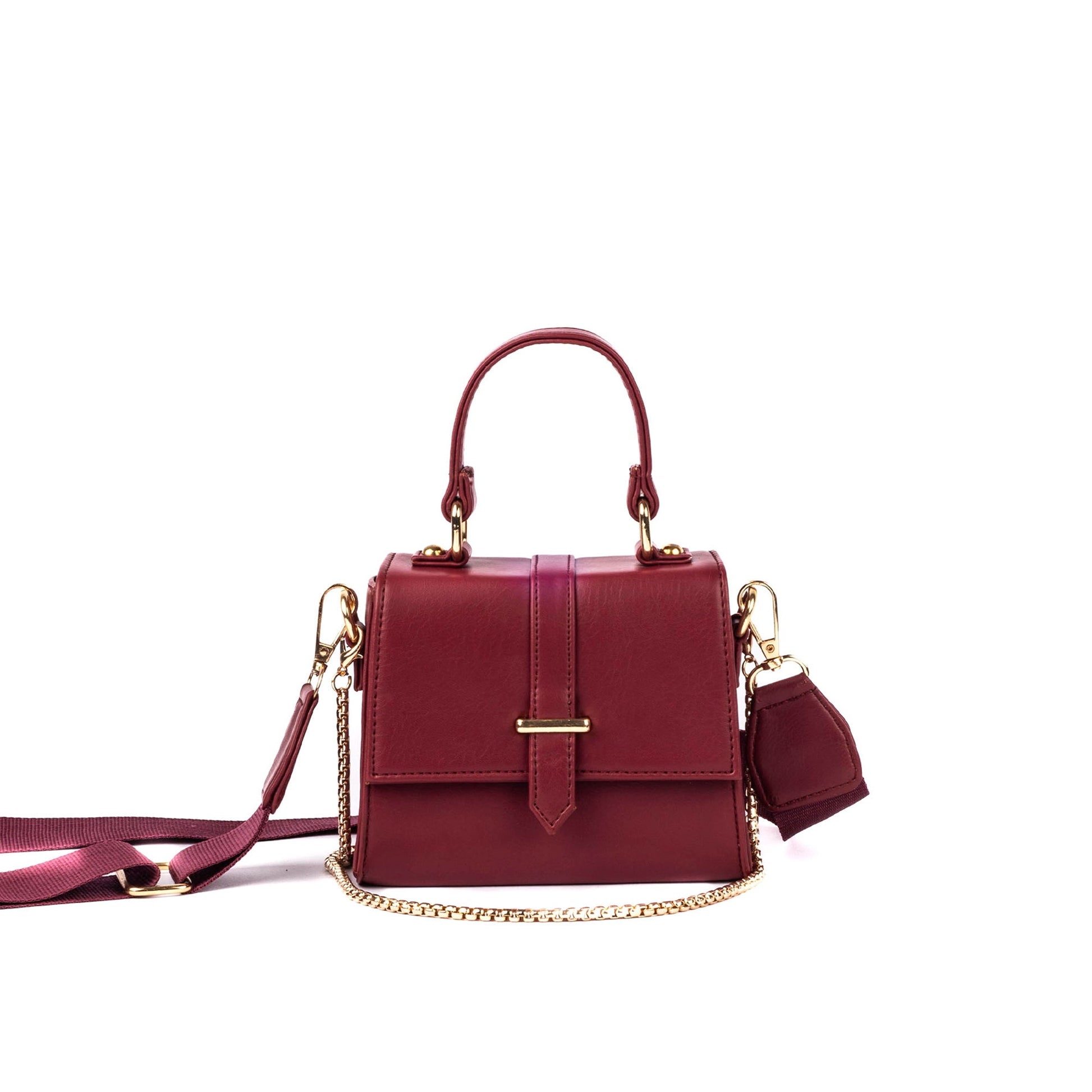 Elegant crimson mini sling bag from Stylera with adjustable strap and stylish design