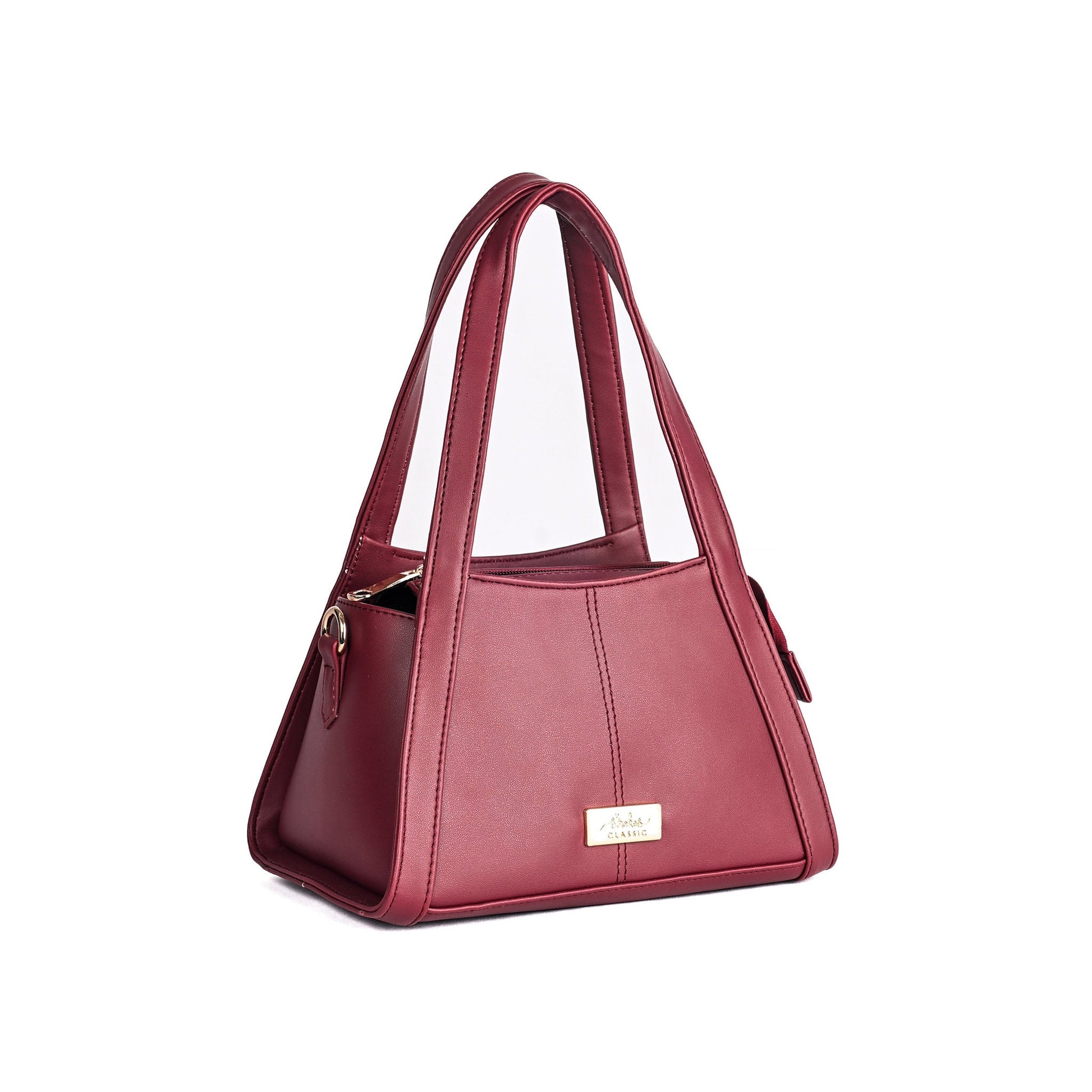 Crimson small handbag by Stylera with stylish design and dual handles