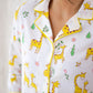 Cute animal print nightwear for women featuring playful giraffe patterns and vibrant colors