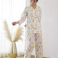 Cute animal print nightwear for women featuring a long-sleeve shirt and matching pants by Stylera