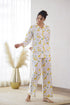 Cute animal print nightwear for women featuring a long-sleeve shirt and matching pants by Stylera
