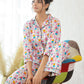 Stylera cute cotton nightwear for women featuring colorful floral patterns on a cozy co-ord set
