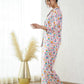 Cute cotton nightwear for women, featuring a colorful floral co-ord set with a relaxed fit.