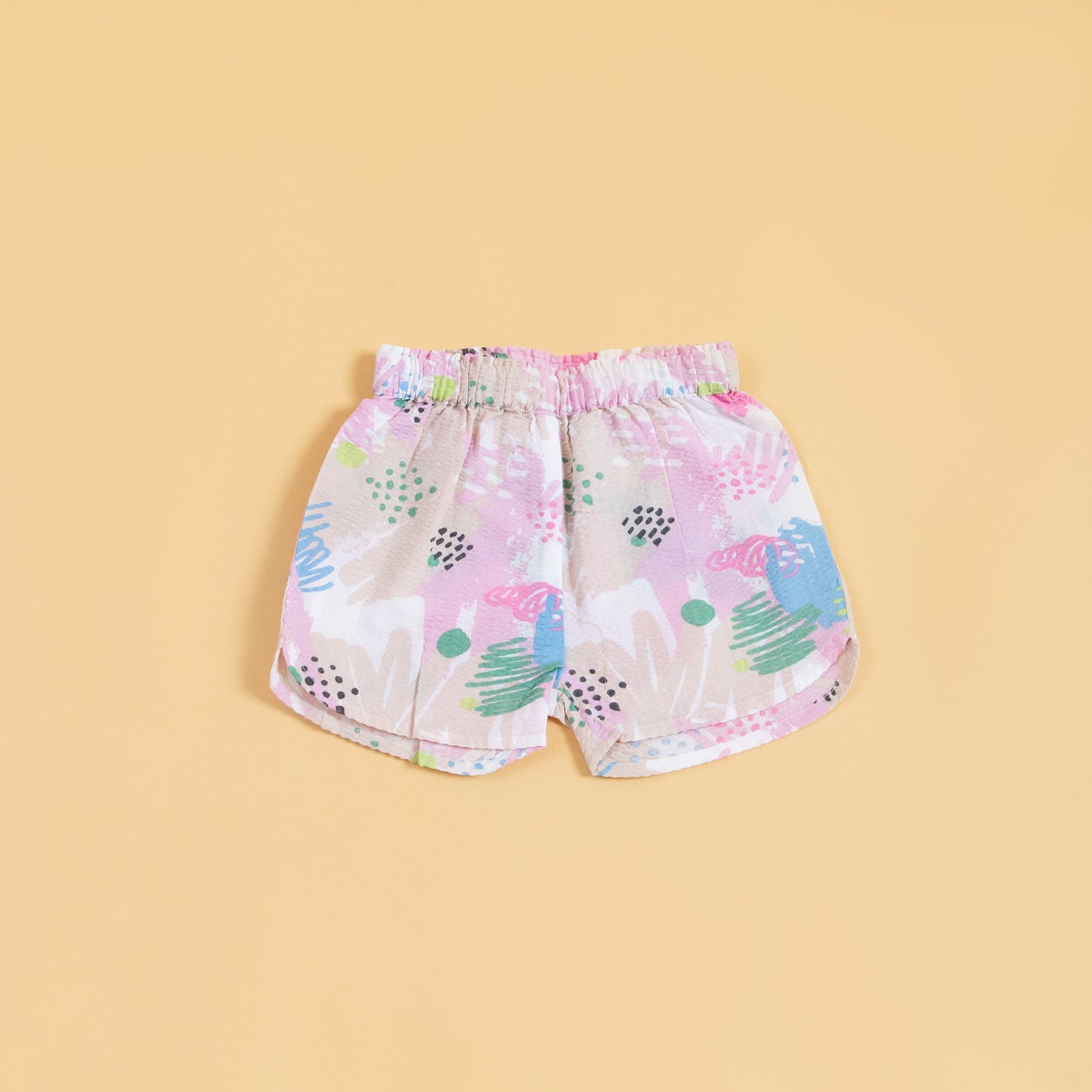 Colorful printed shorts from Stylera, perfect for a cute summer outfit for kids