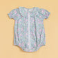 Adorable Stylera cute summer romper for babies with floral design and puff sleeves