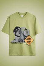 Green Dead End Oversized Printed T-shirt