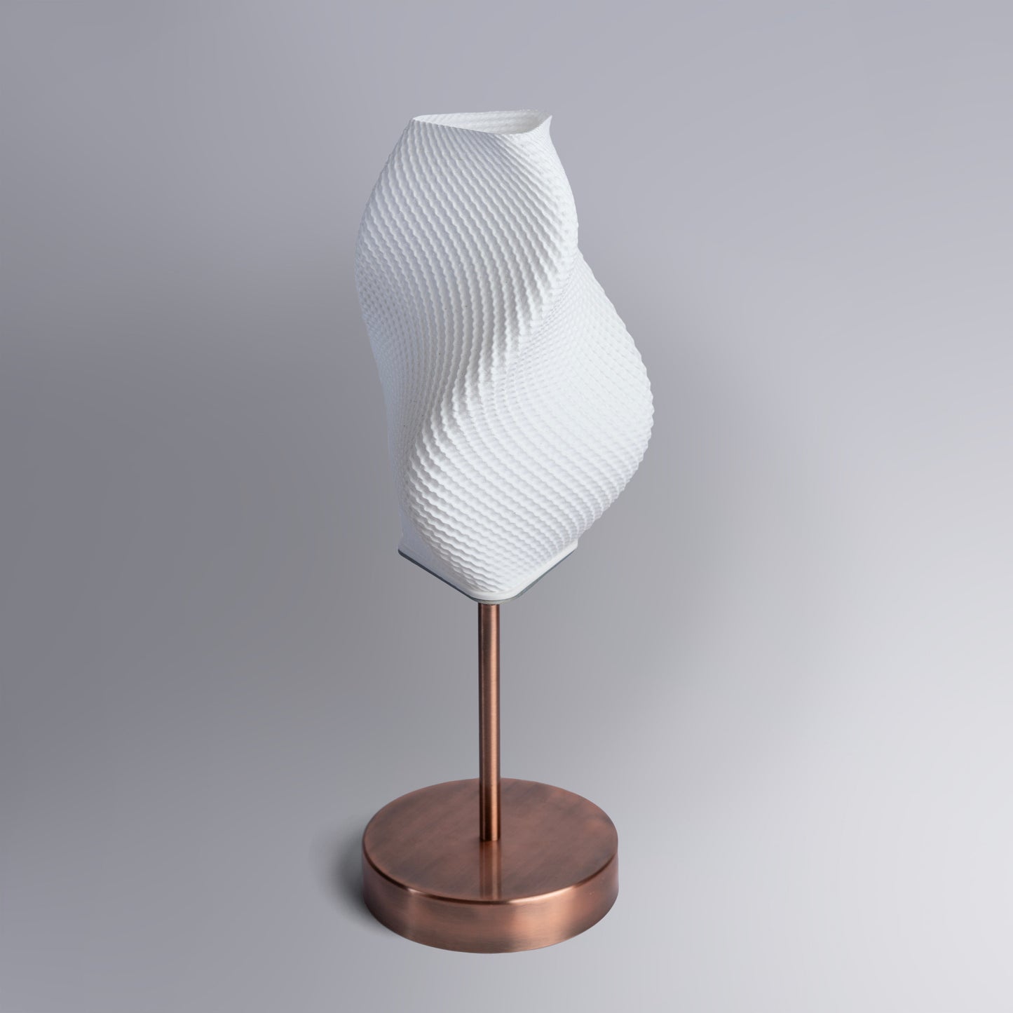 Sozori decorative bedside lamp for home with a unique twist design and copper base