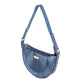 Stylera denim hobo bag featuring a stylish curved shape and adjustable strap