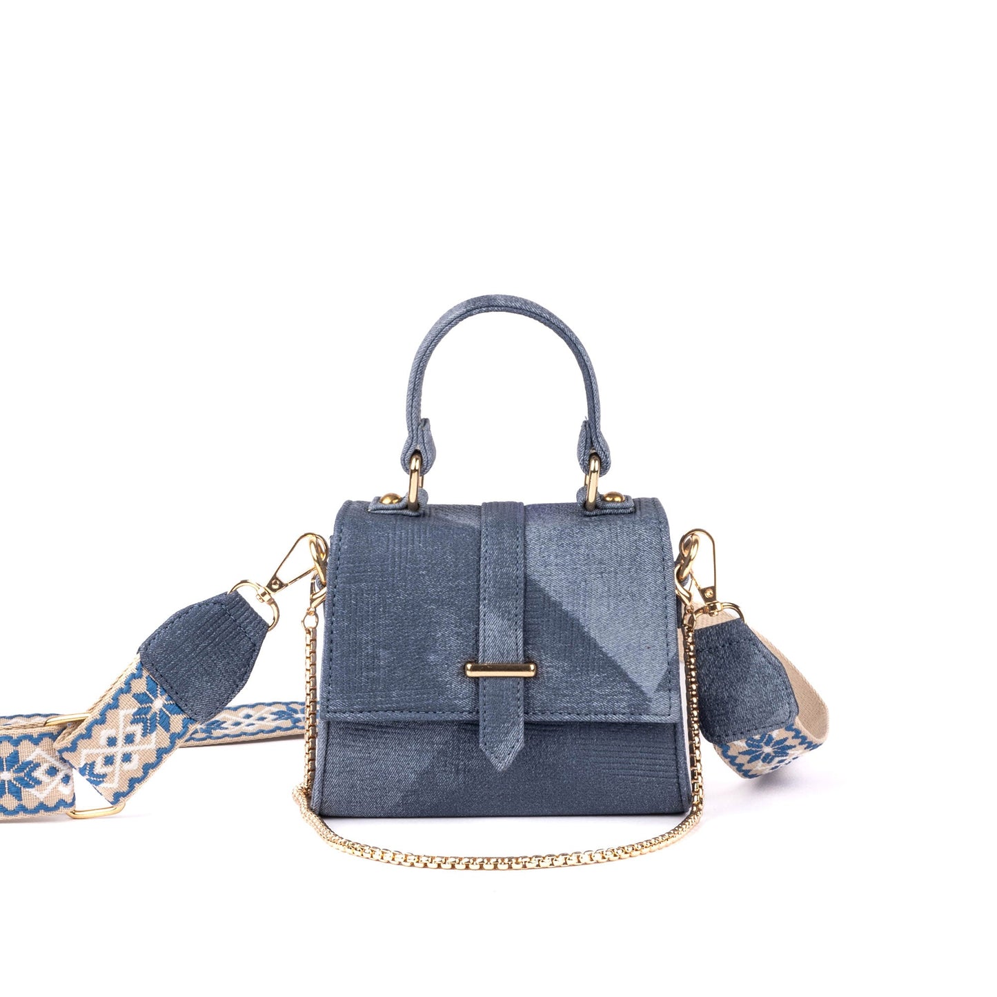 Stylera denim mini sling bag with a stylish design and adjustable strap