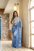 Elegant designer blue saree for women with intricate floral embroidery, perfect for special occasions