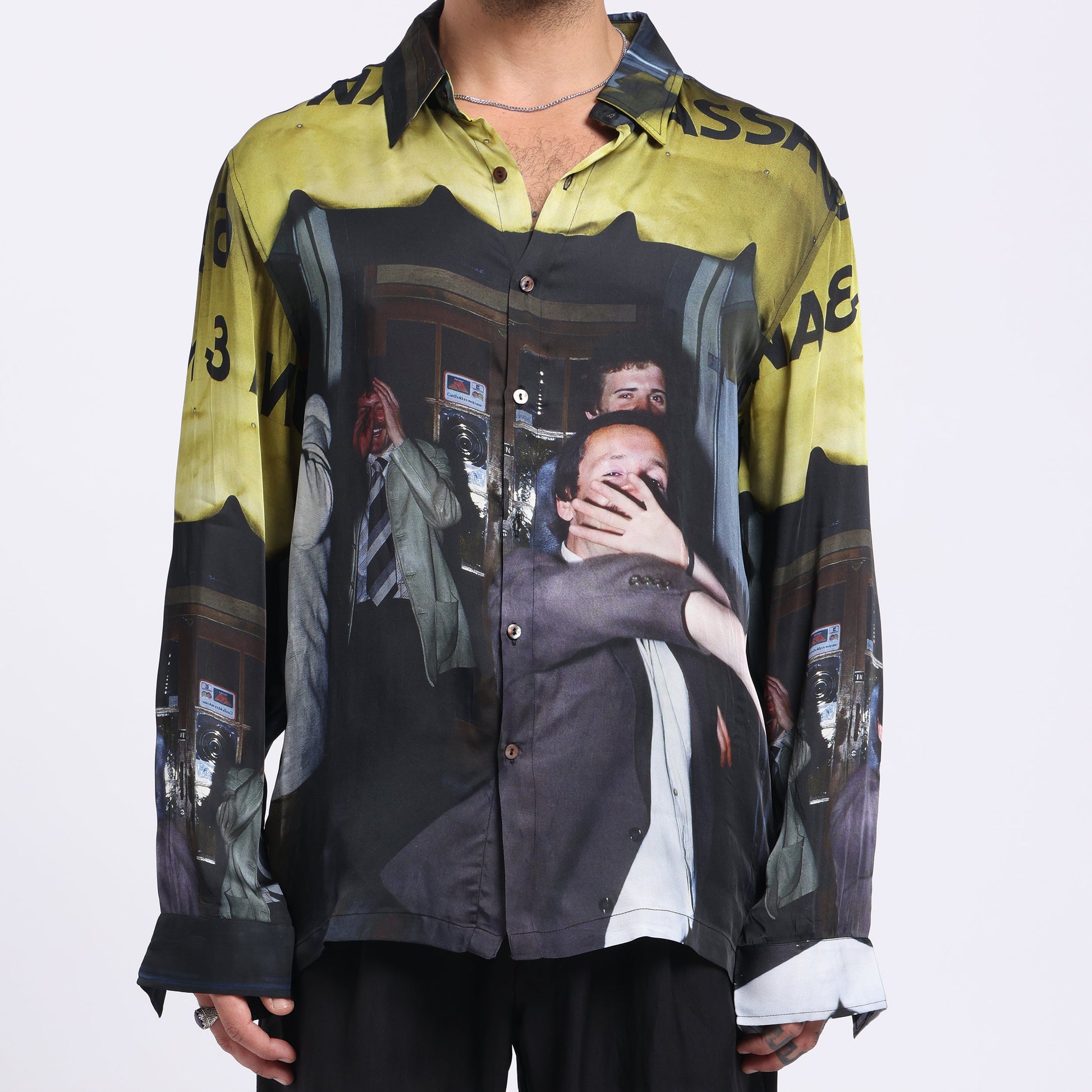 Stylish Stylera designer casual shirt for men with unique graphic print and relaxed fit.