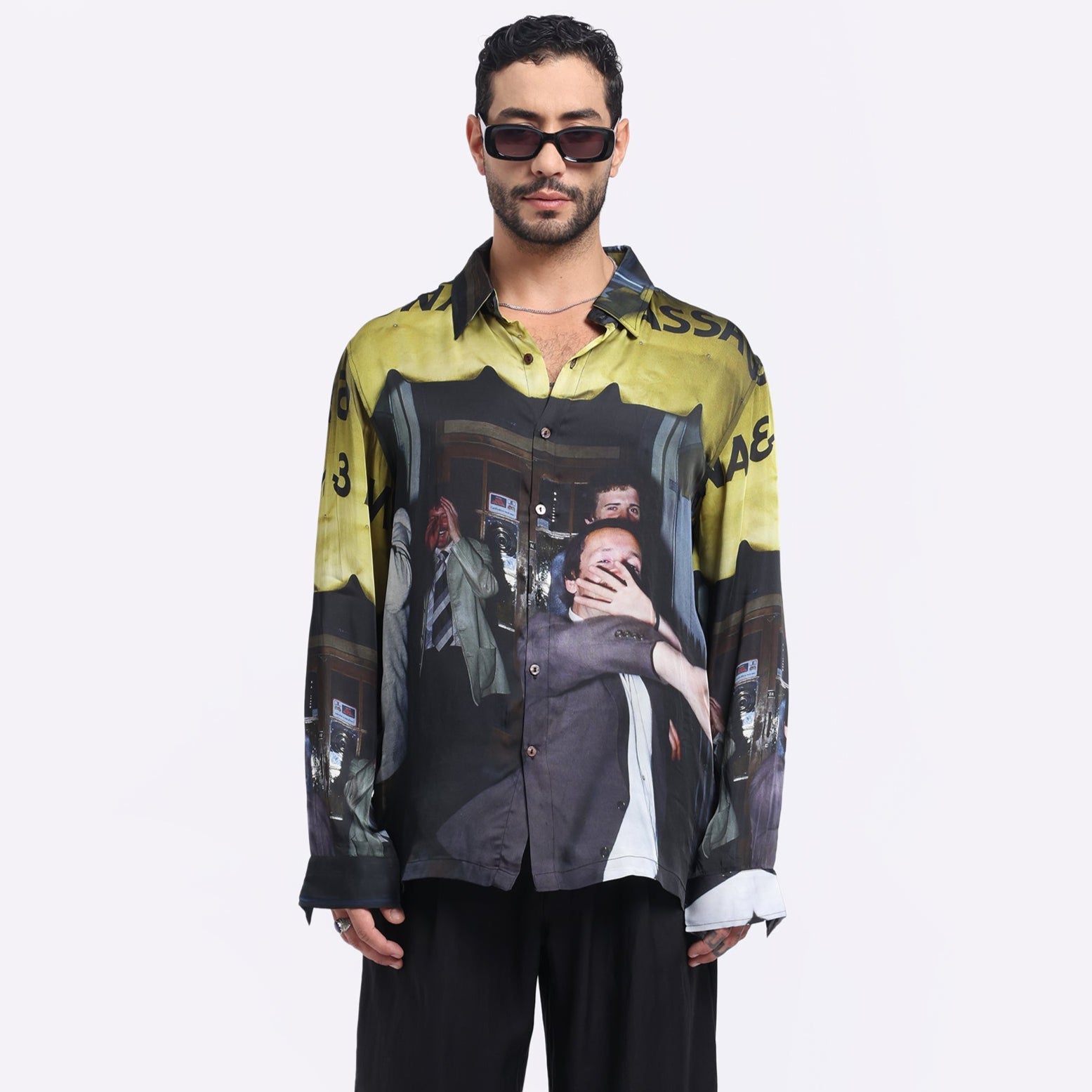Stylera designer casual shirt for men featuring a vibrant print and a relaxed fit for stylish everyday wear