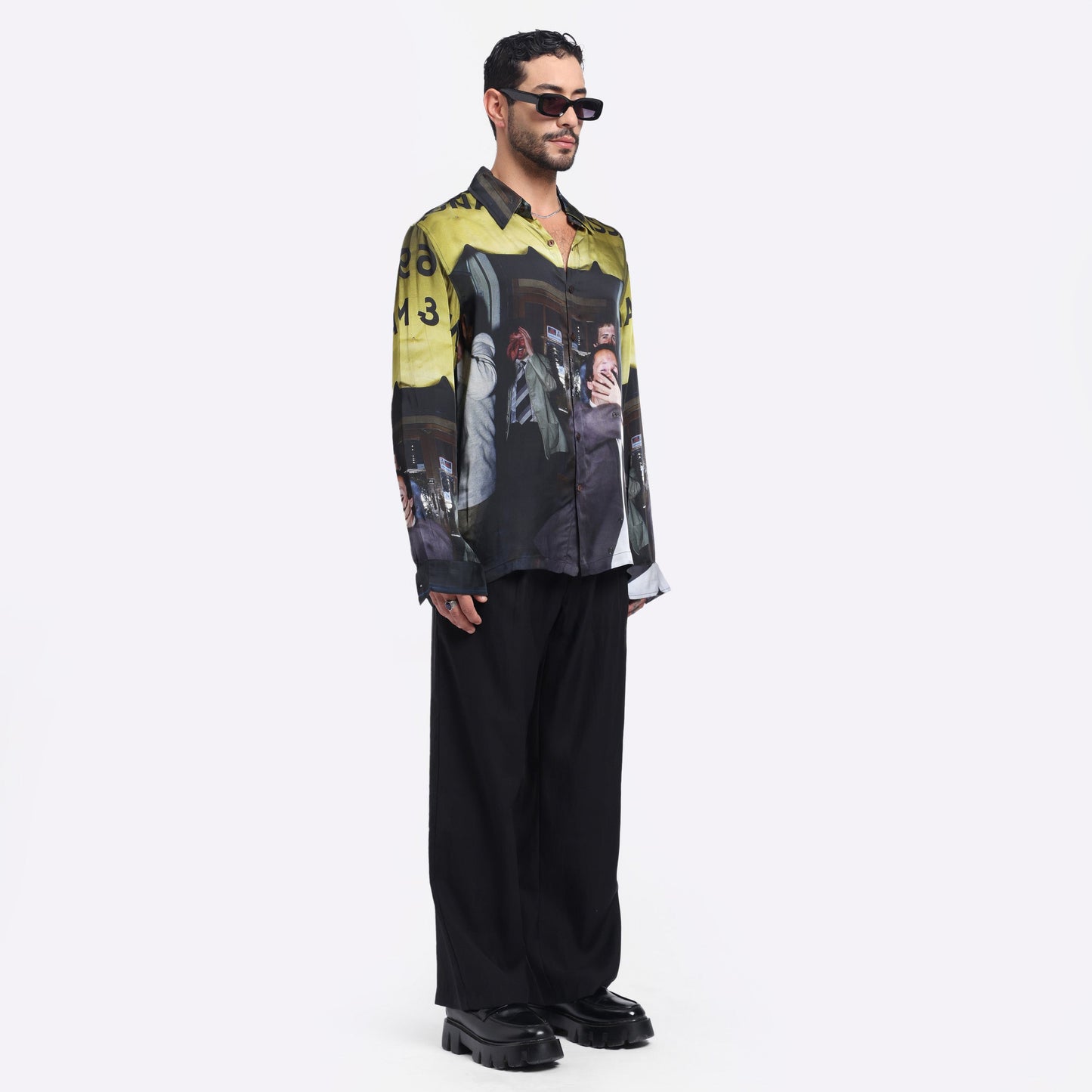 Stylish Stylera designer casual shirt for men featuring a bold graphic print and relaxed fit